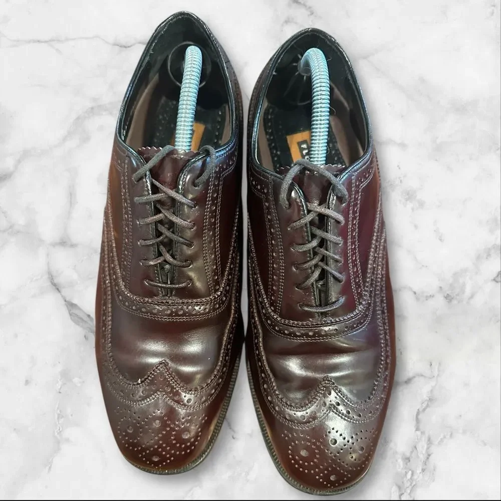 Florsheim 548418‎ Wingtip Oxford Brown Leather Dress Shoes Mens 10